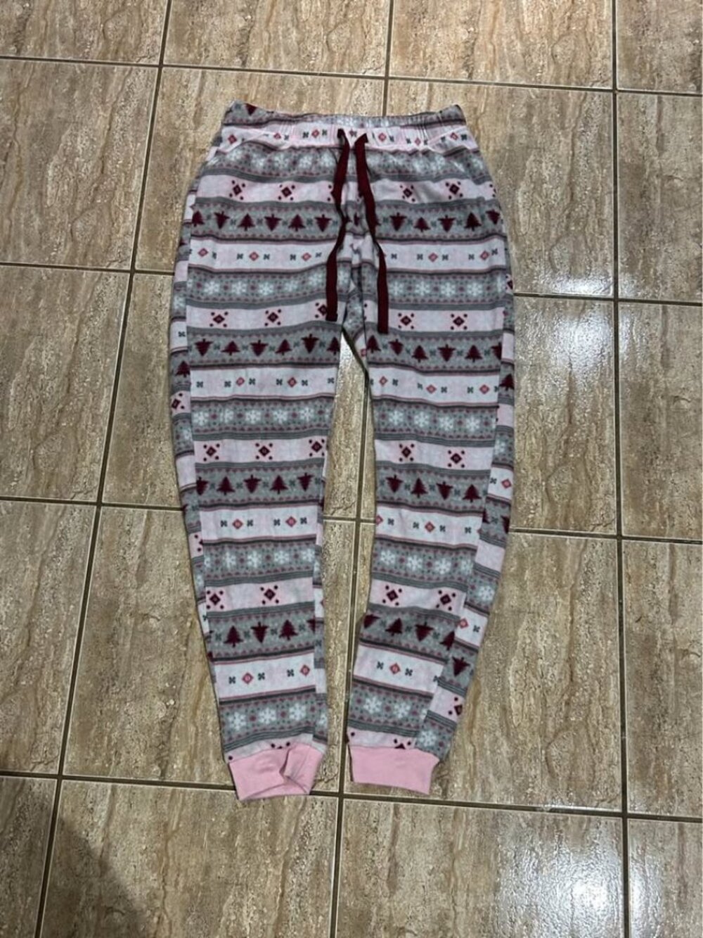 George christmas pyjama pants pink and gray size small